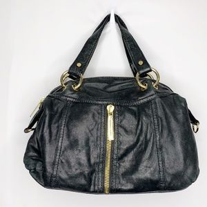 Michael Kors Black Leather Handbag Purse Satchel